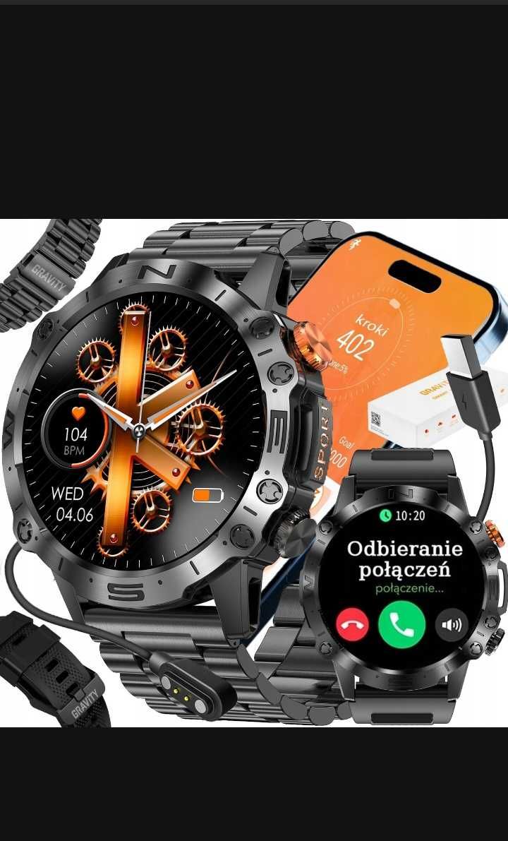 Nowy Smartwatch Gravity T20-1 bransoleta+pasek+szkło