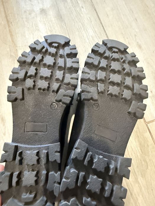 Czolenka skórzane buty mokasyny loafersy czarne 24,3cm rozmiar 37