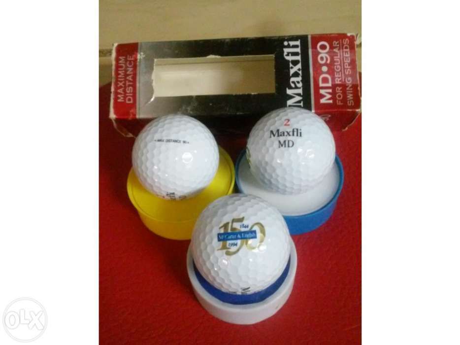 Bolas de golfe para coleccionadores com diversa publicidade.