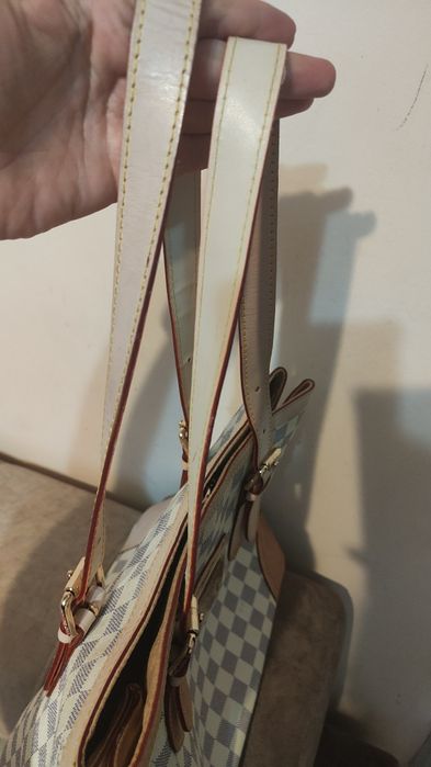 Torba duża LV dodatki ze skóry naturalnej