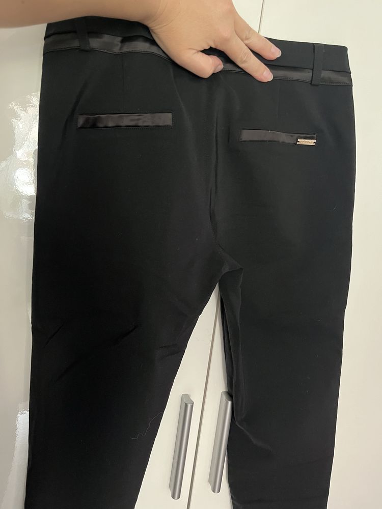 Spodnie rurki czarne eleganckie S