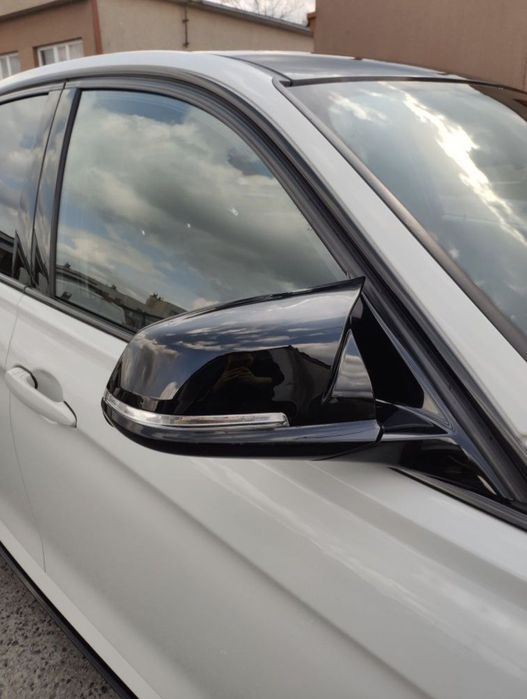 BMW F30 F31 F32 F36 Nakładki Lusterek Obudowy M Look Czarny Połysk