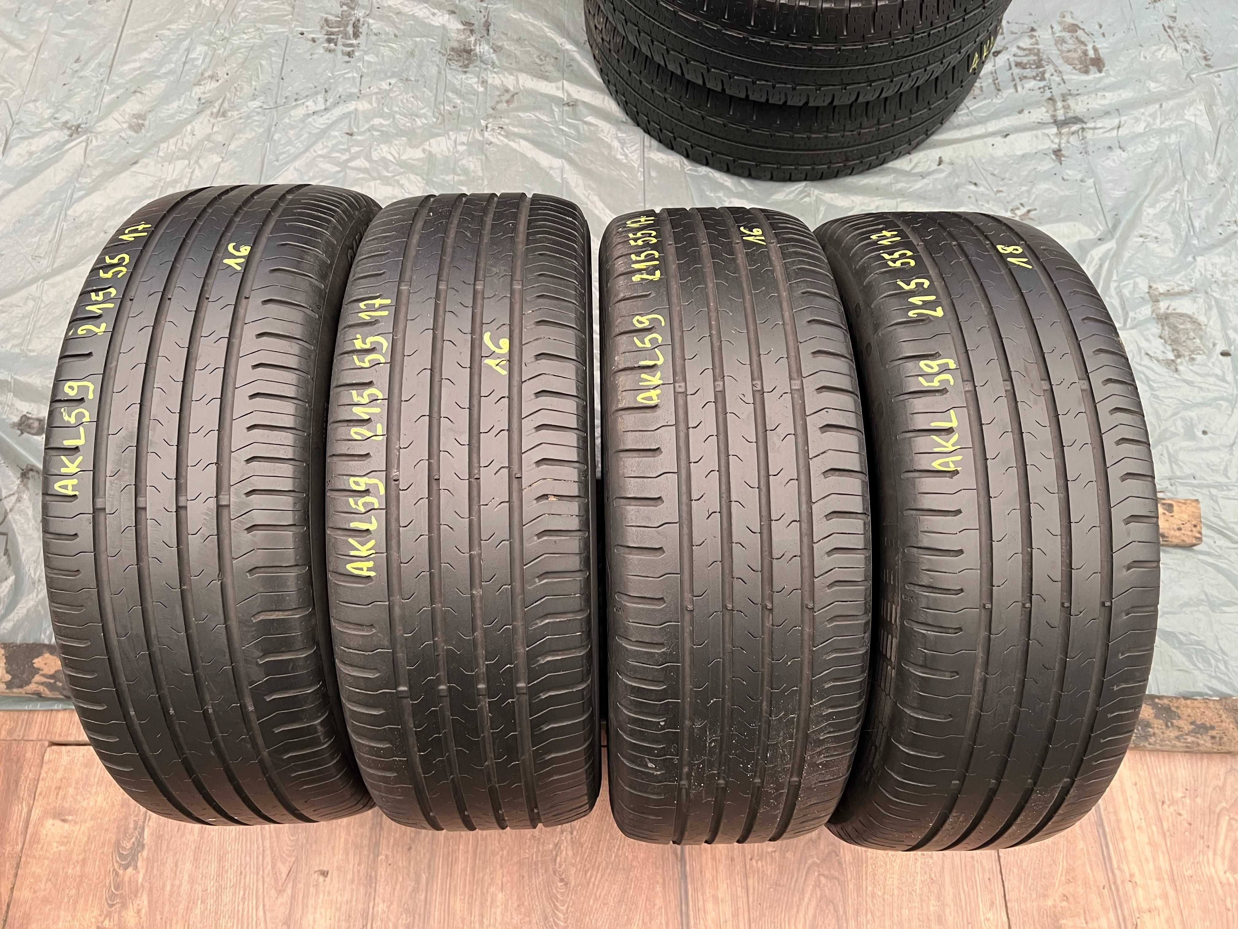 Opony letnie 215/55/R17 Continental ContiEcoContact 5 - 4 sztuki