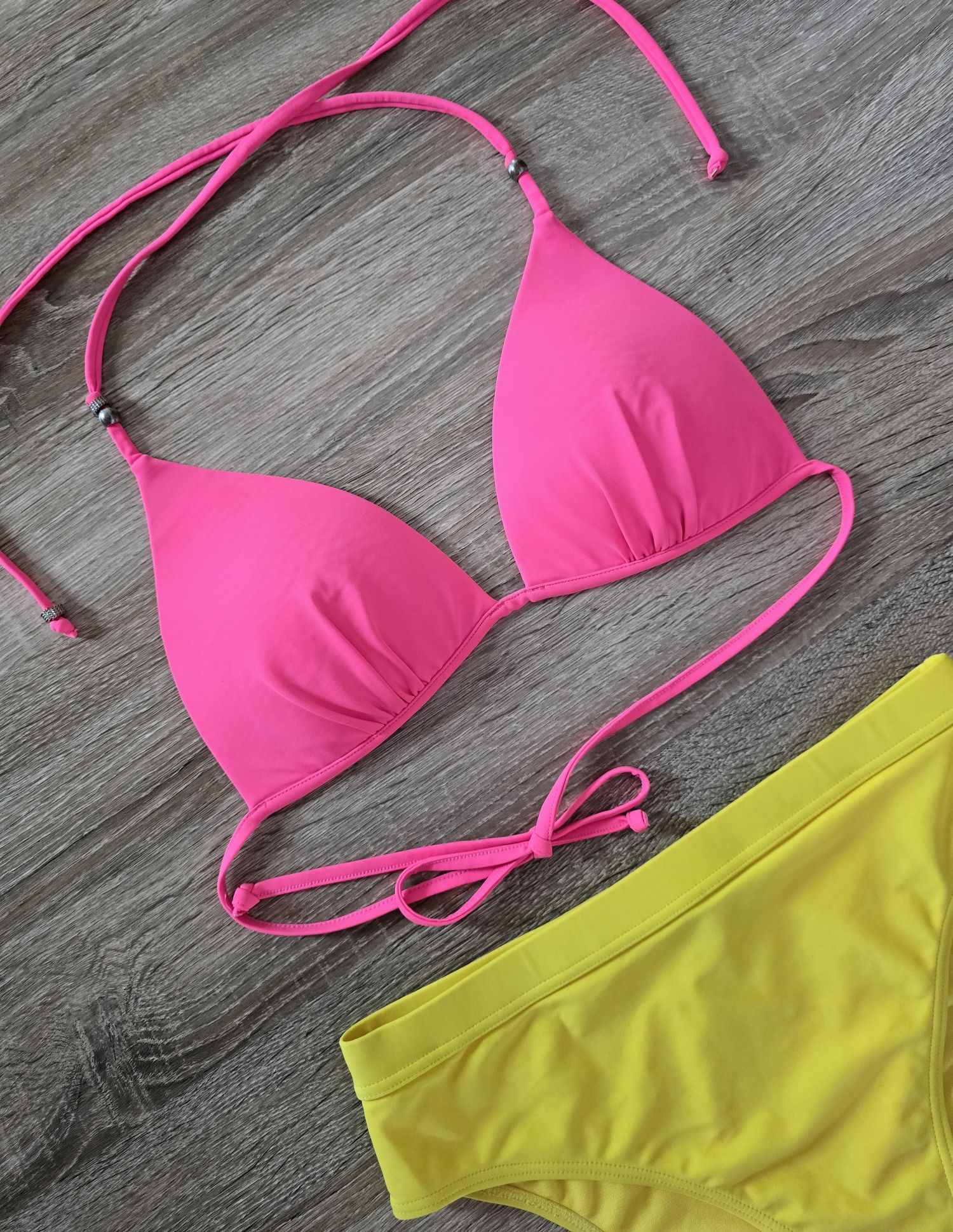 Kostium kąpielowy neonowy H&M  L