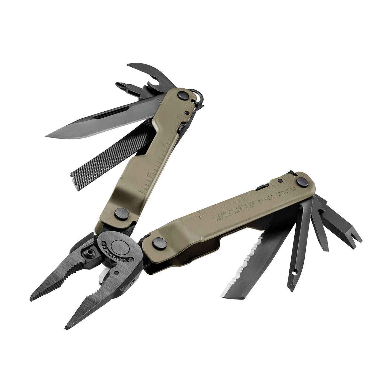 Мультитул Leatherman Super Tool 300M Black/Coyote, чохол Molle 832762