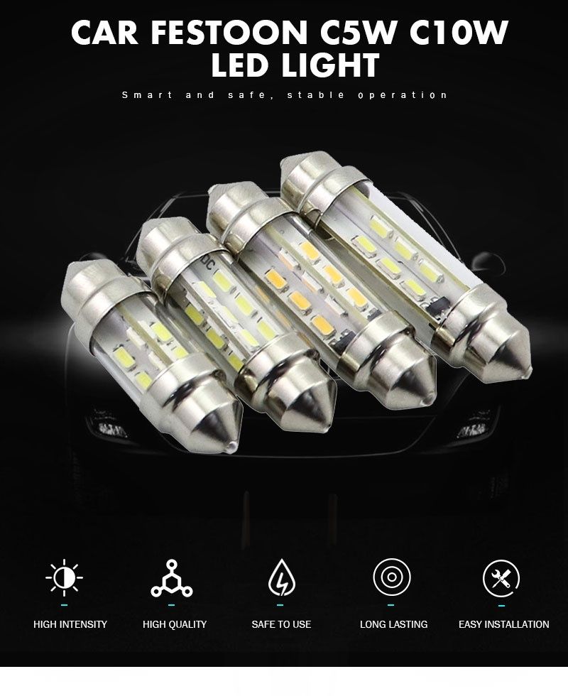 2шт. нові світлодіодні Led лампи C5W C10W 24В