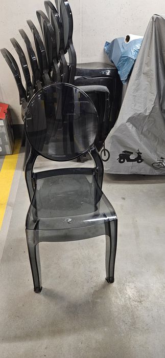 Krzesła plastikowe glamour 8 sztuk
