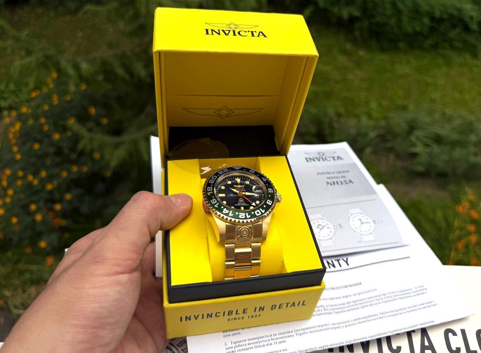 Годинник Invicta 45672 Grand Diver Automatic GMT Gold 47 мм. 300 MT.