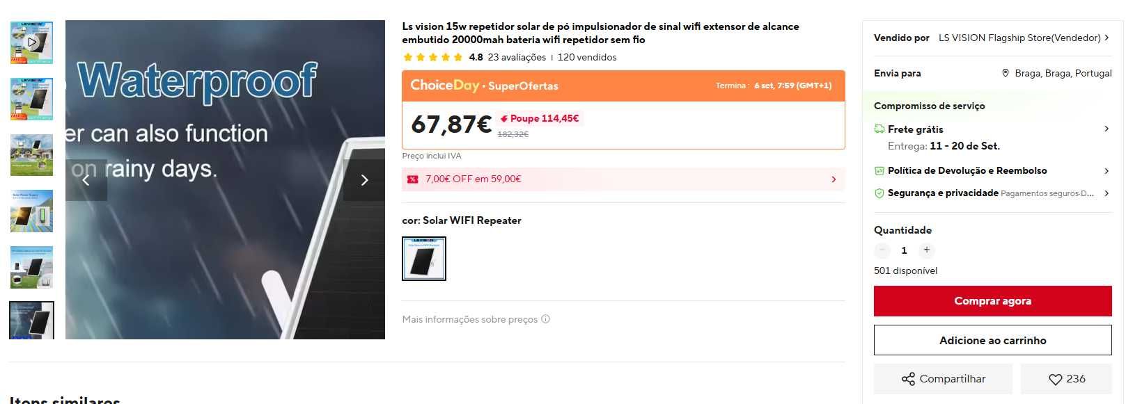 Repetidor Wifi solar