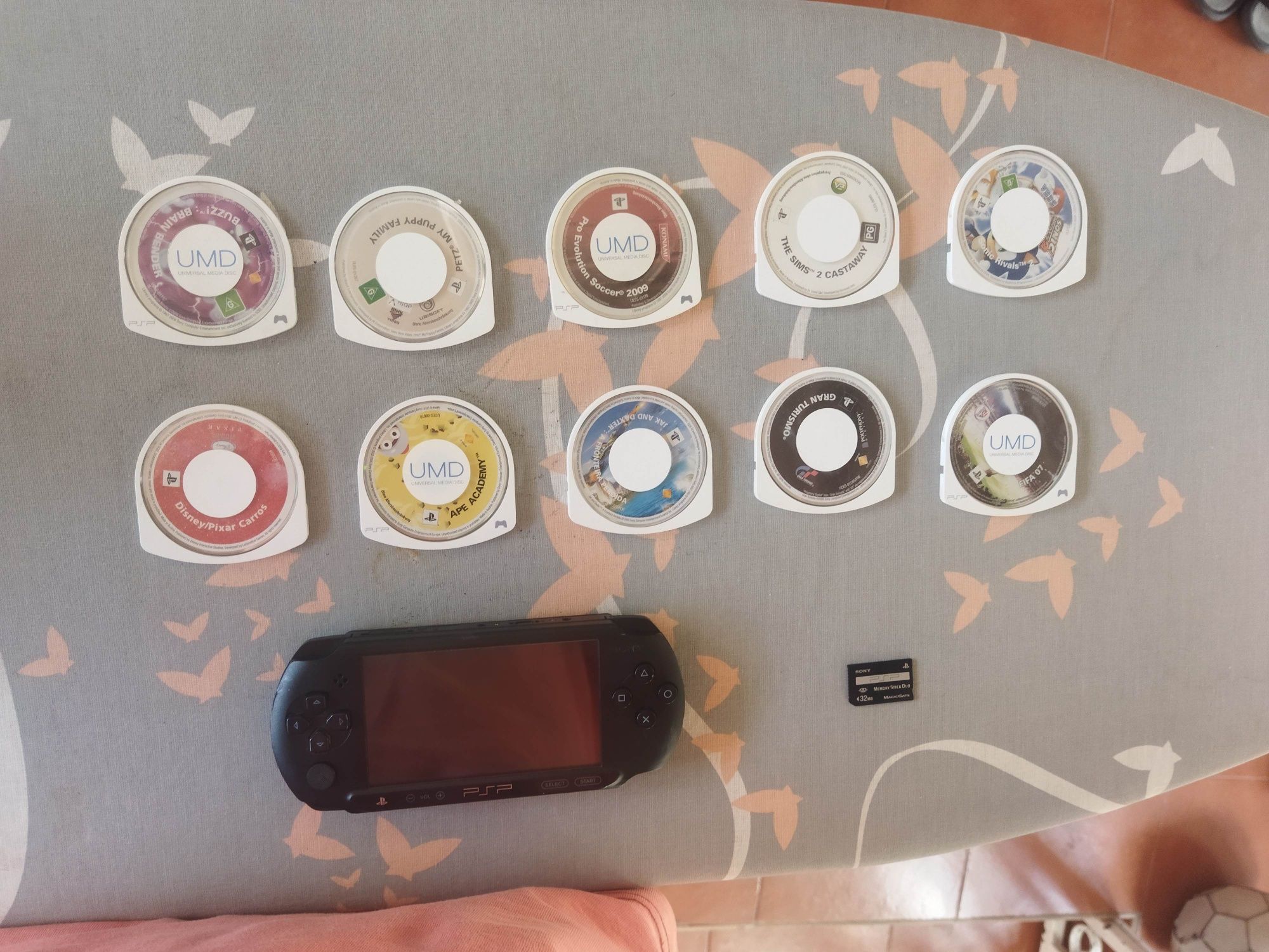 Consola Sony PSP PlayStation portable E1004 Street defeito + 10 jogos