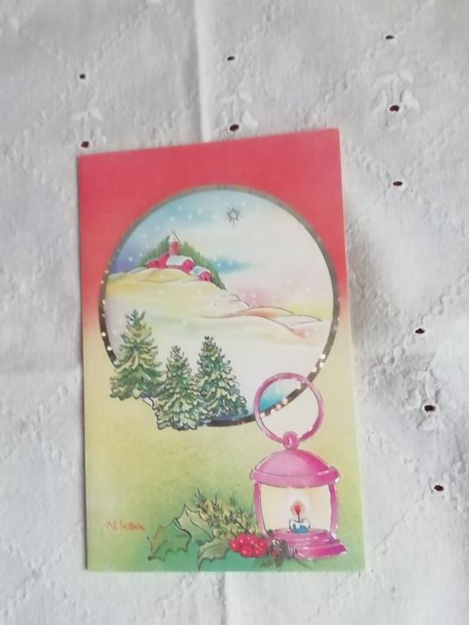 Mini postal de natal, espanhol
