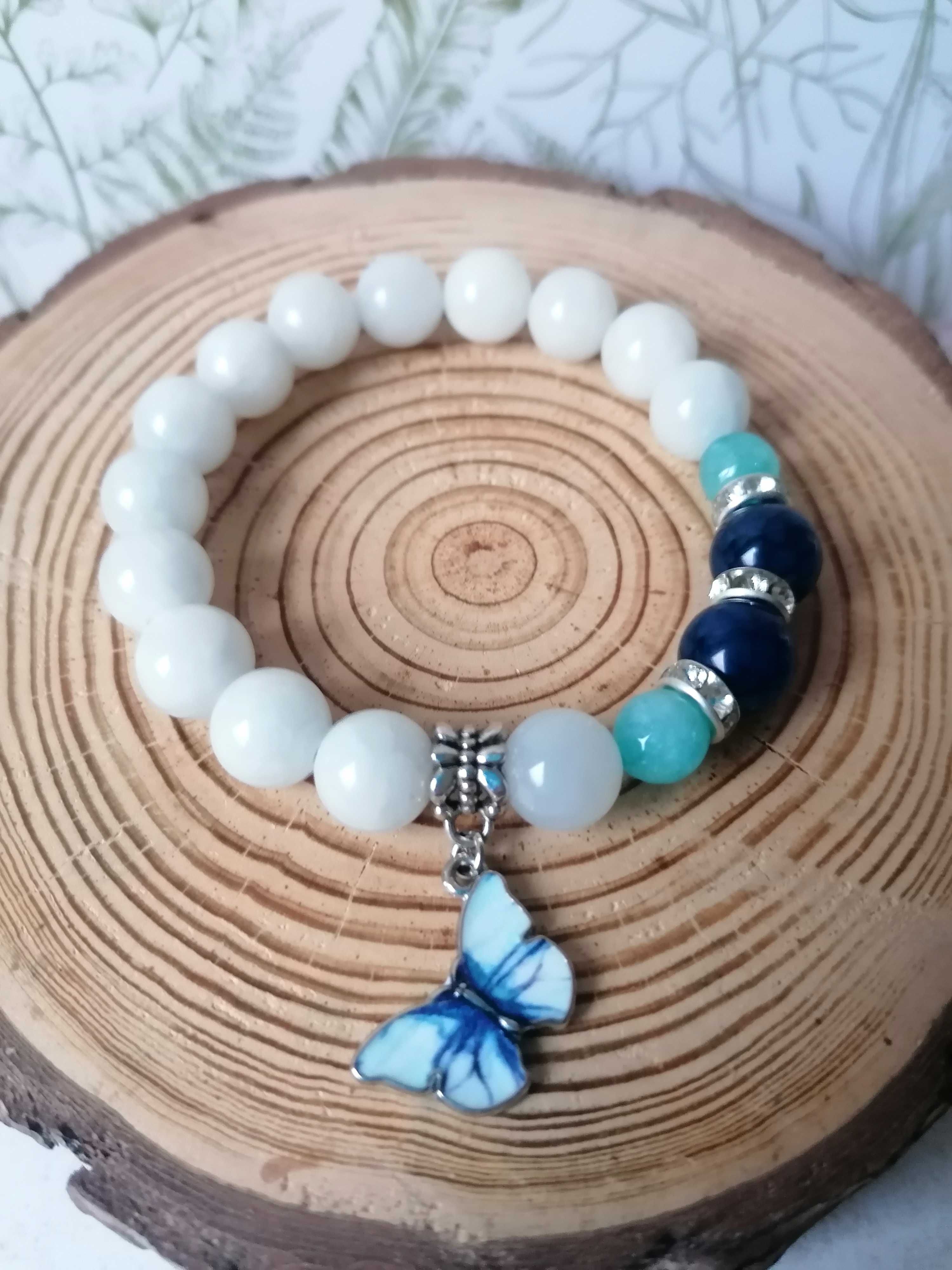 Handmade Bransoletka kamienie naturalne JADEIT_AGAT