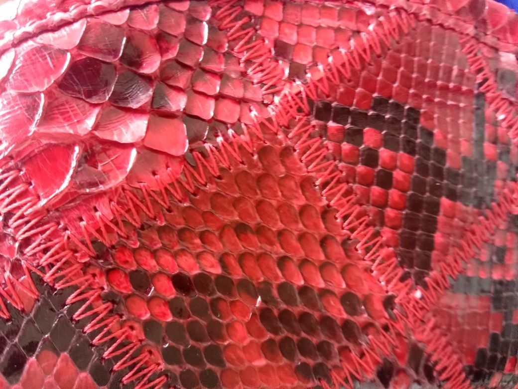 Кожаный кошелёк из питона, косметичка, чехол
