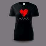 Koszulka t-shirt Mama serce prezent na Dzień Matki damska L