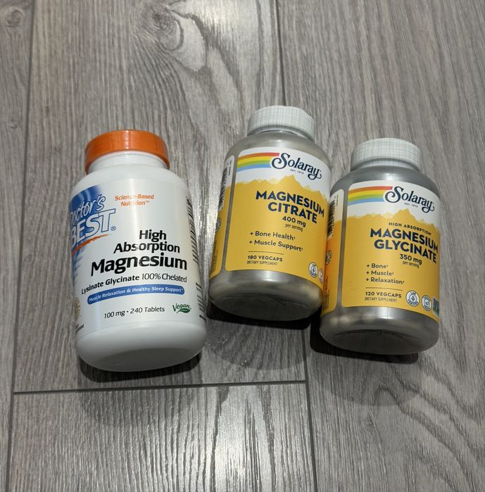 Doctors best Magnesium Solaray Магній цитрат Магній гліцинат