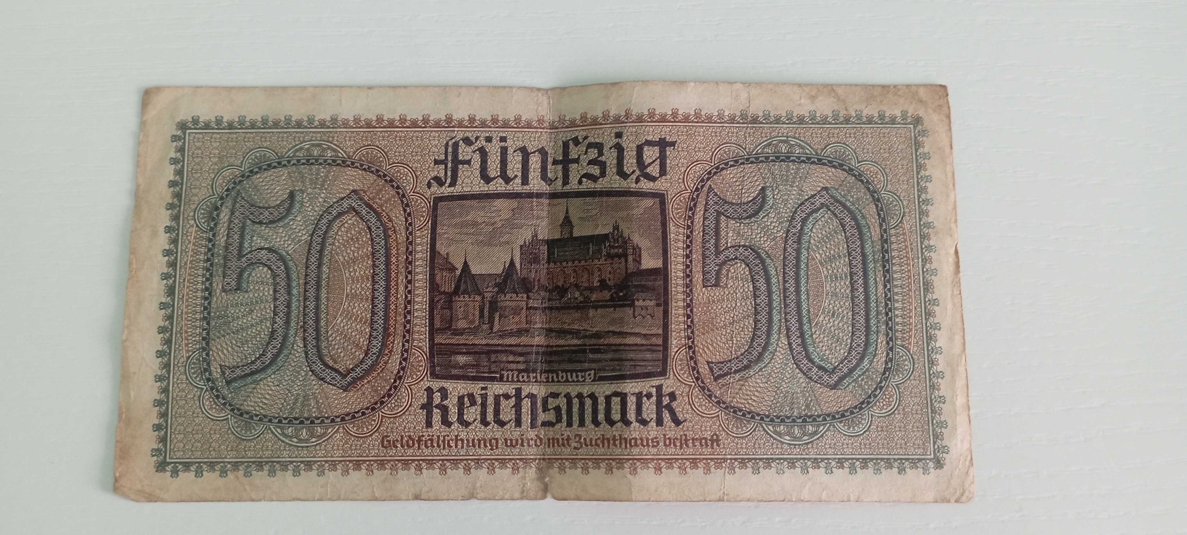 Banknot 50 marek III Rzeszy 1939 - 1945r.