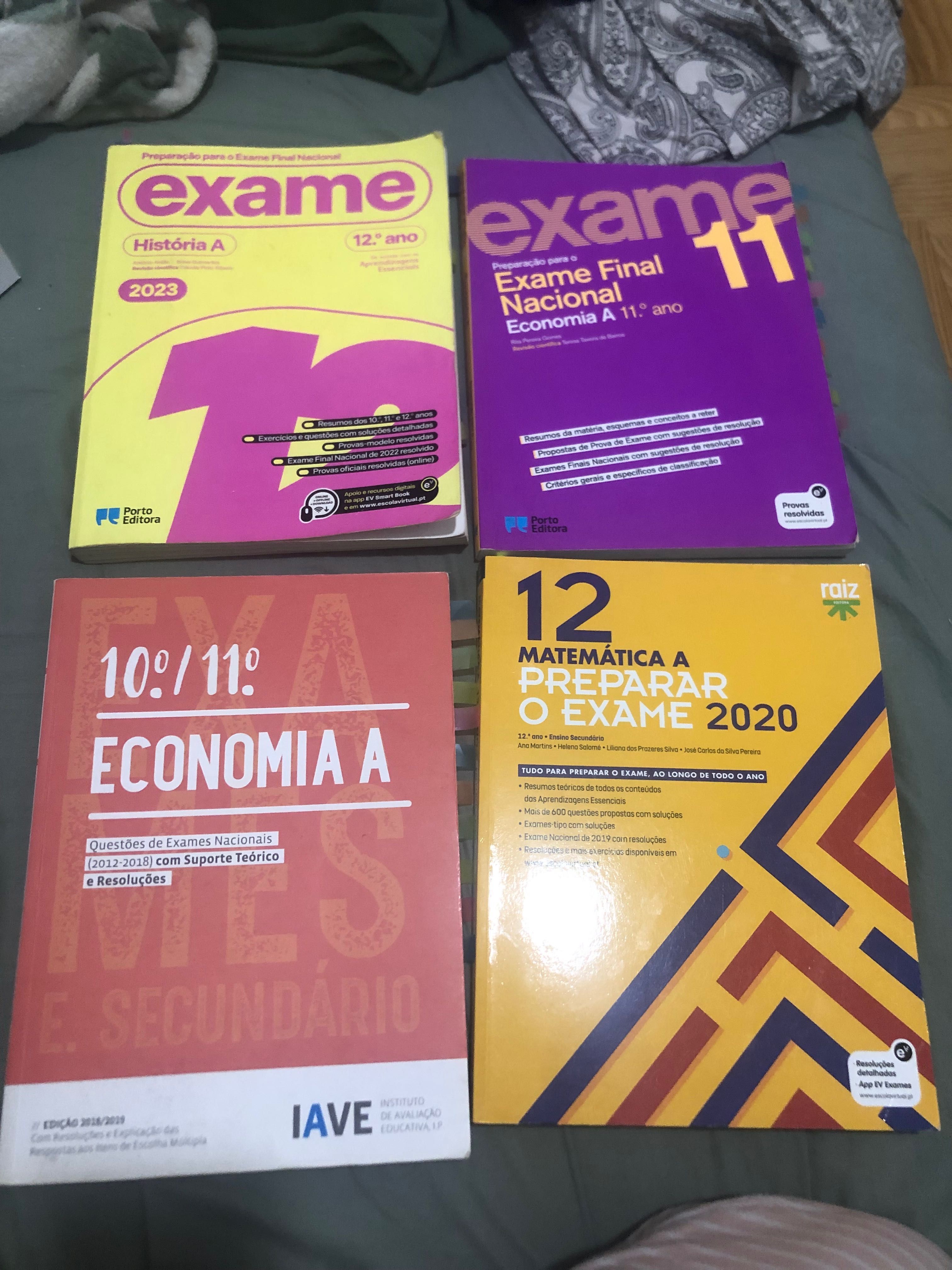 Preparação para o Exame Nacional economia, matemática A, história A