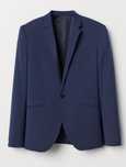 Granatowy garnitur super skinny fit (H&M)