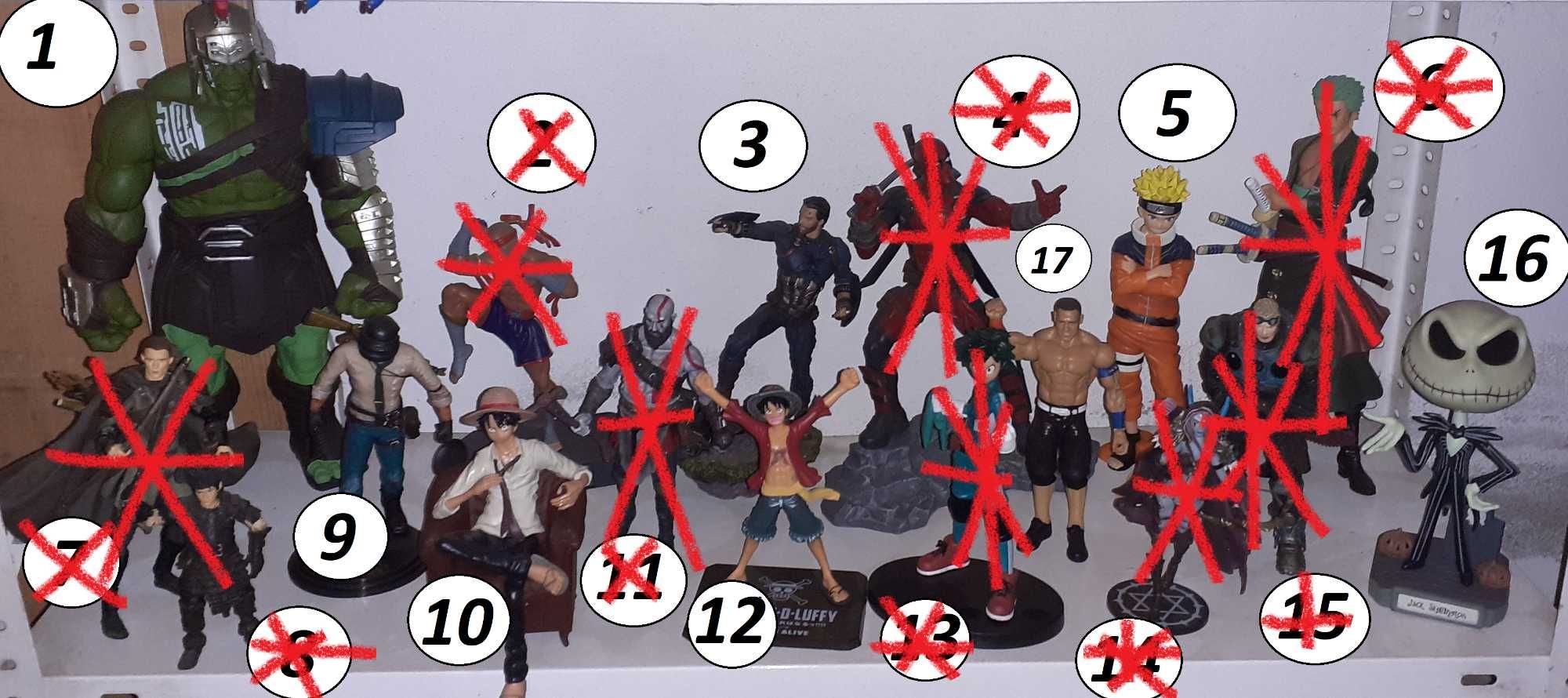 Figuras One Piece, My Hero , Marvel, Lord of The Rings, LoL, WWE  ...