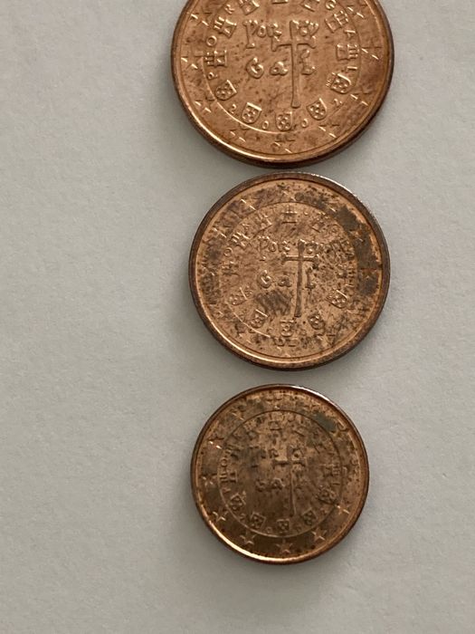 Moedas Set Portugal 2002 - primeiras moedas emitidas em euros