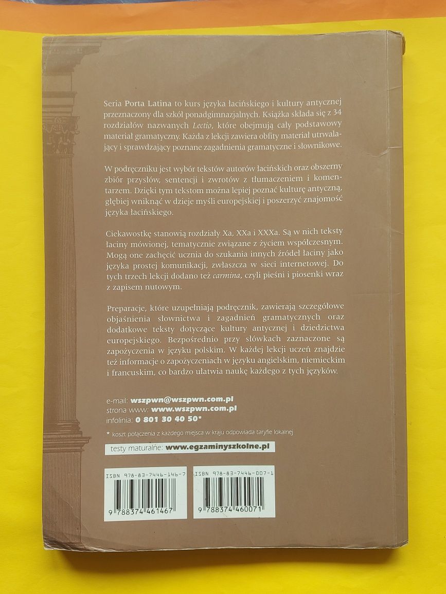 Książka Porta Latina podręcznik łacina 2005rok