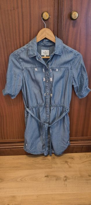 Vestido ganga com lantejoulas