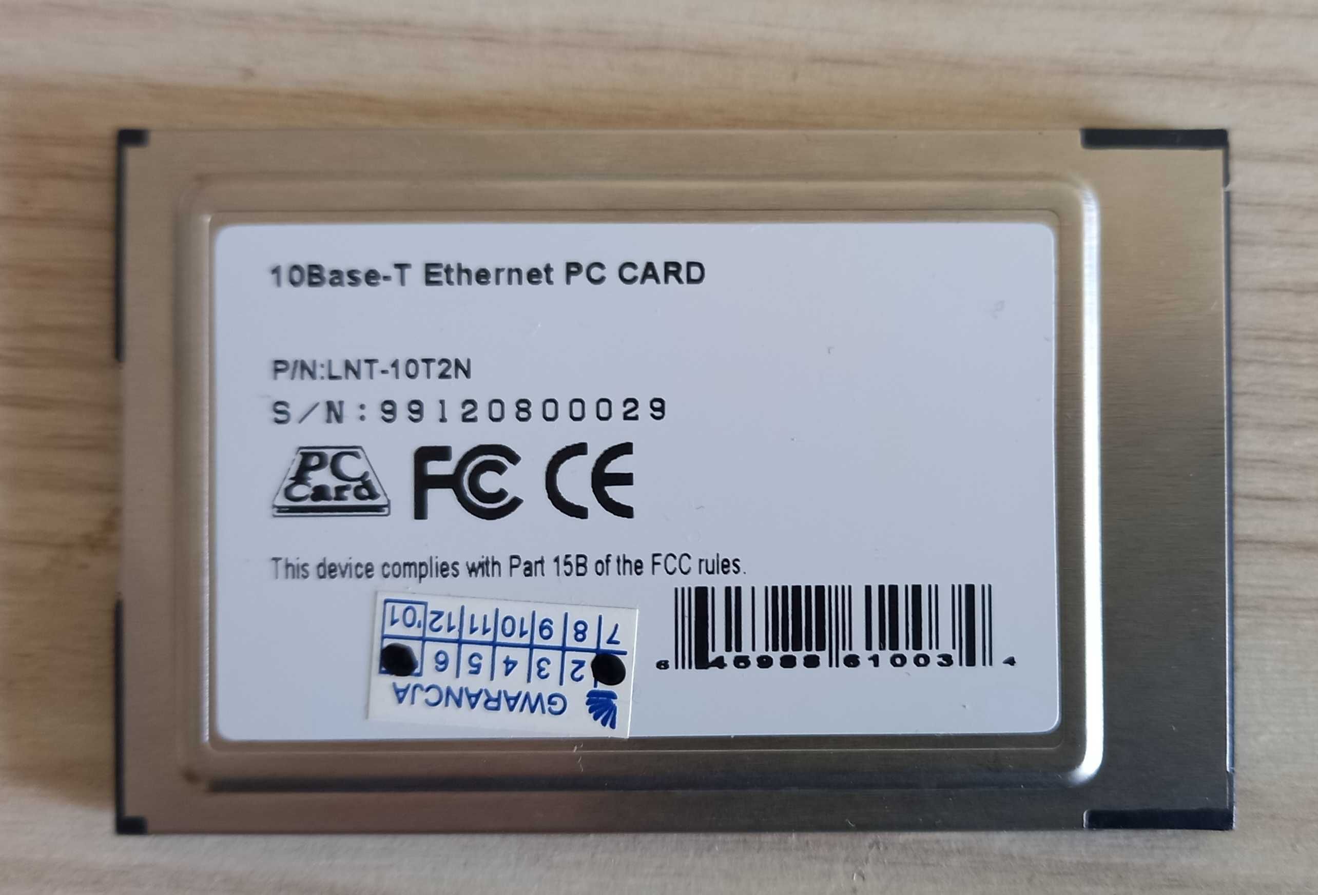 Karta Ethernet PC Card 10Base-T