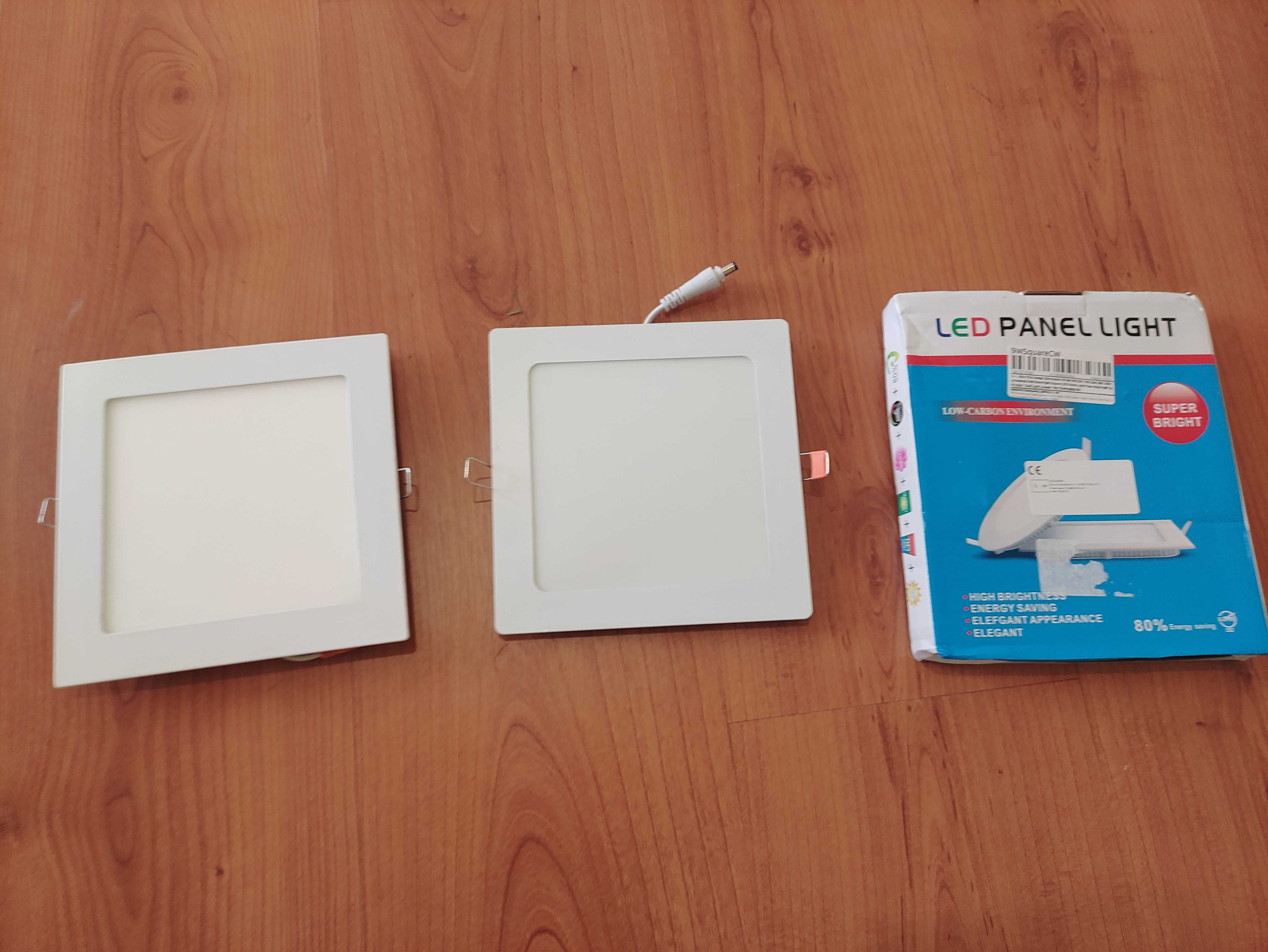 3 Painéis LED quadrados de embutir