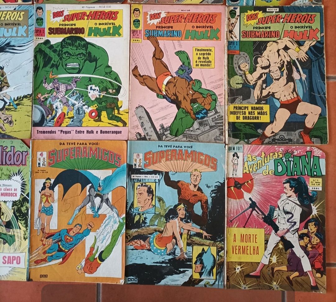 35 Liv. Ebal, Thor, Hulk, Demolidor, T. Titã, P. Submarino, Etc