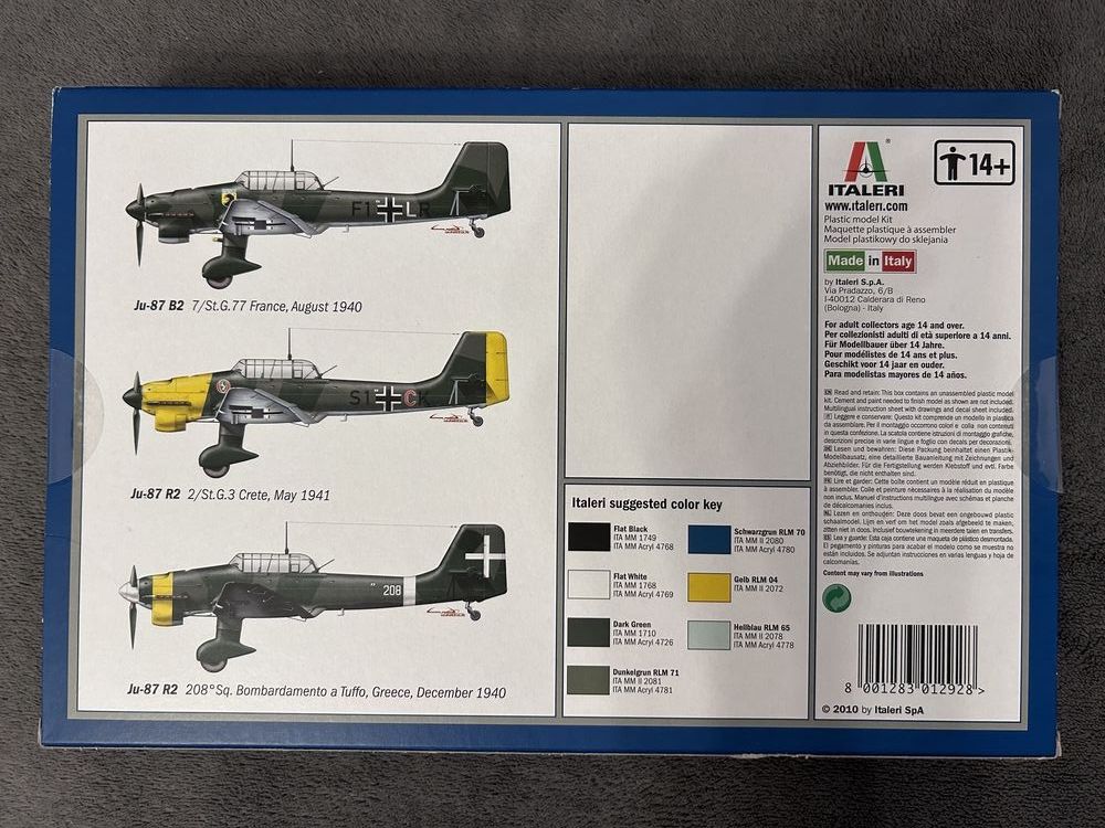 Model do sklejania Italeri samolot Ju-87 Stuka