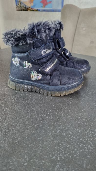 Зимові чоботи, черевики на дівчинку Clibee 13,5 см, ботинки зимние 22р