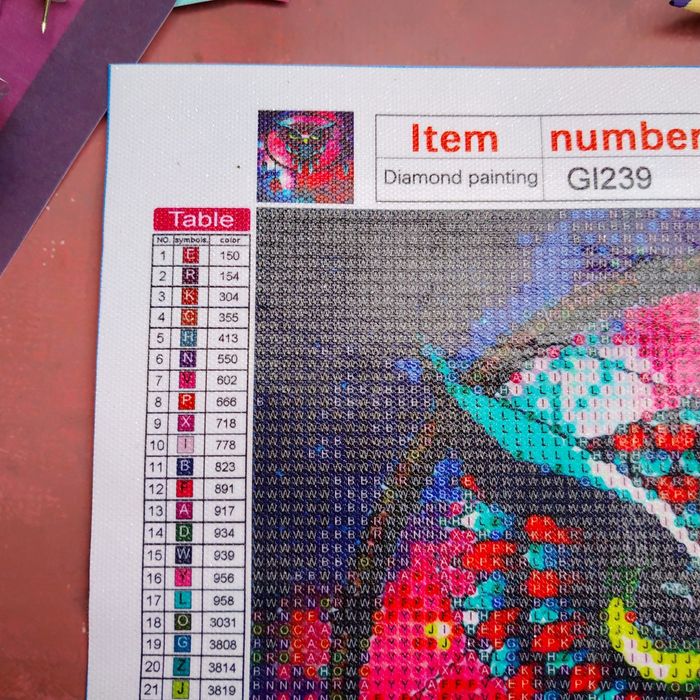 Алмазна мозайка набір із совою творчість для дітей Розм 22.5 х 32.5 см