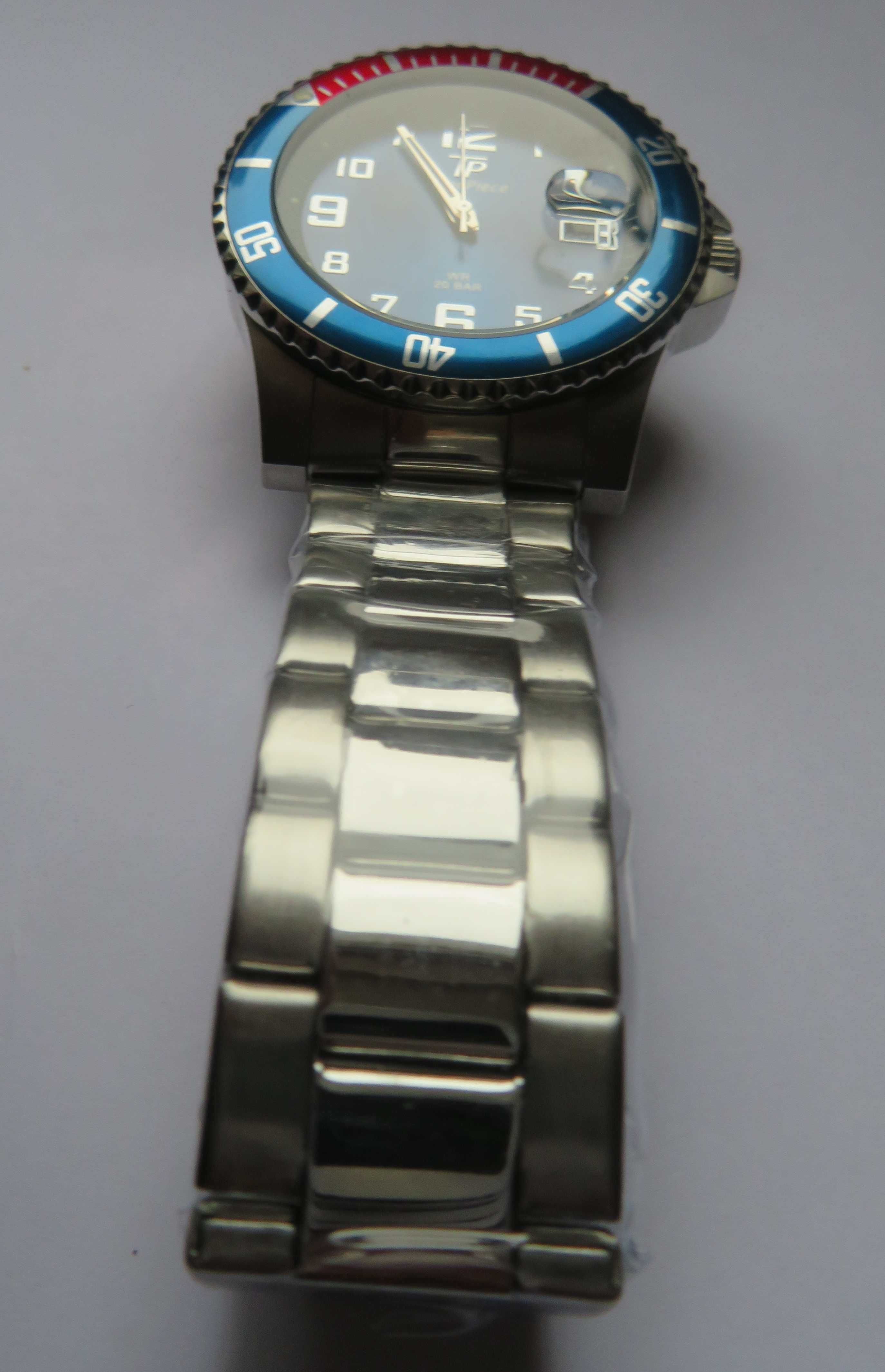 zegarek diver  stalowy 20 bar  niebieski