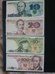 Zestaw banknotów prl