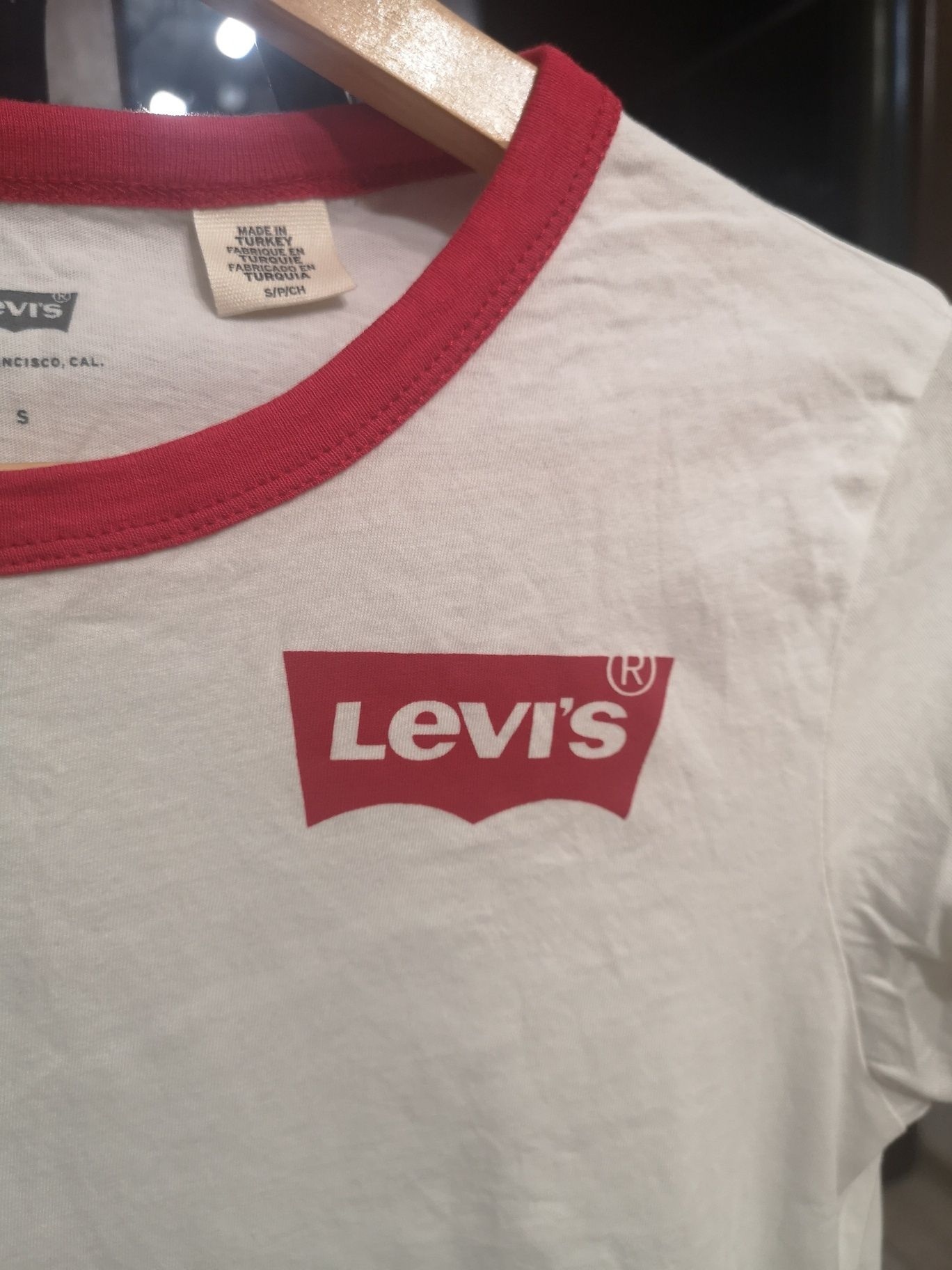 Levi's koszulka t-shirt biało czerwony oryginalna