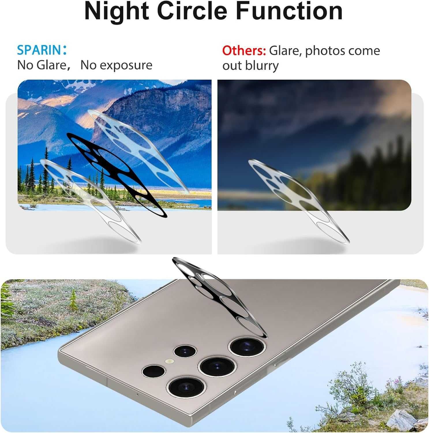SPARIN 3x szkło hartowane LCD 2x szkło aparat Samsung Galaxy S24 Ultra