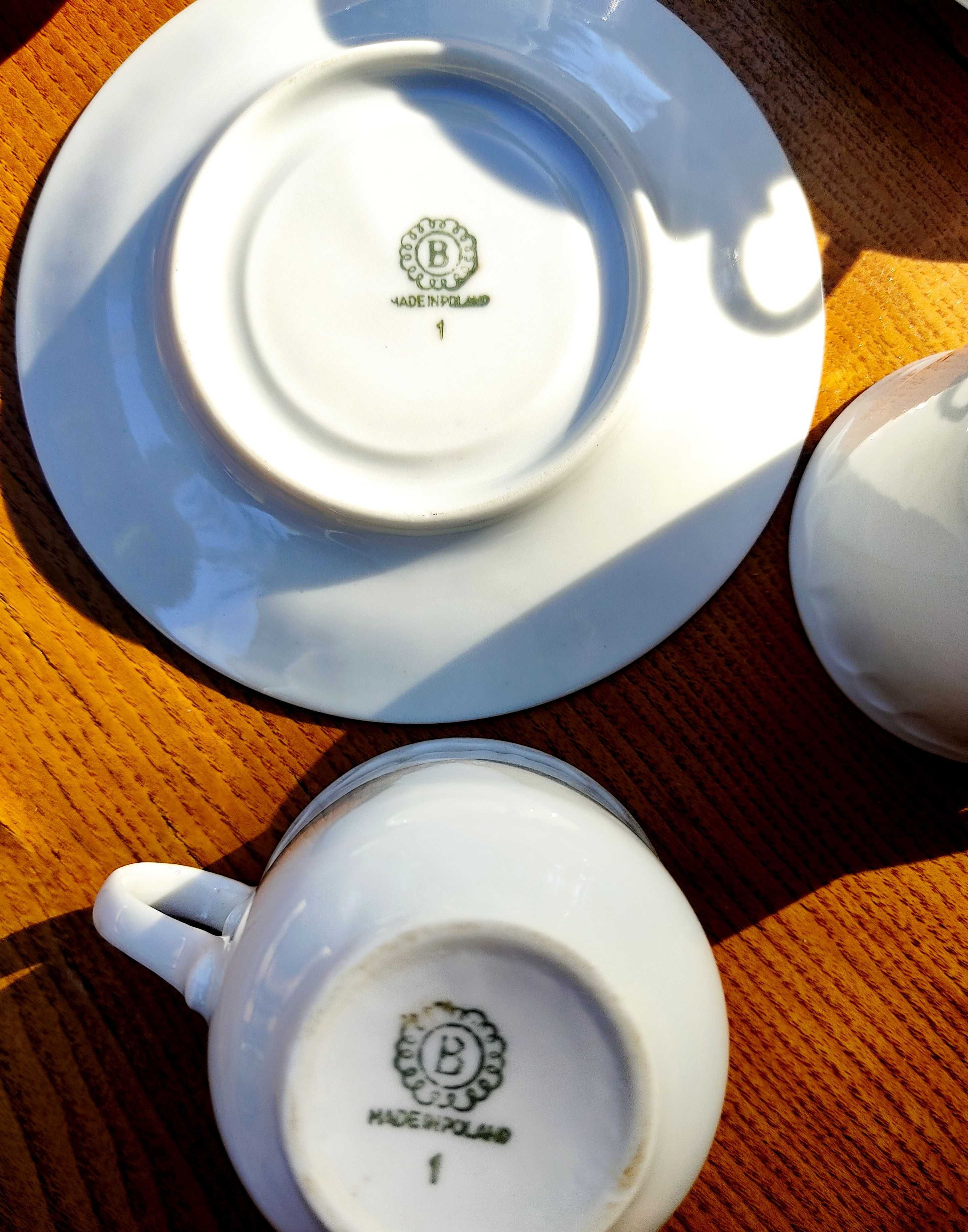 porcelana filiżanki do kawy herbaty Bogucice stare na 10 osób
