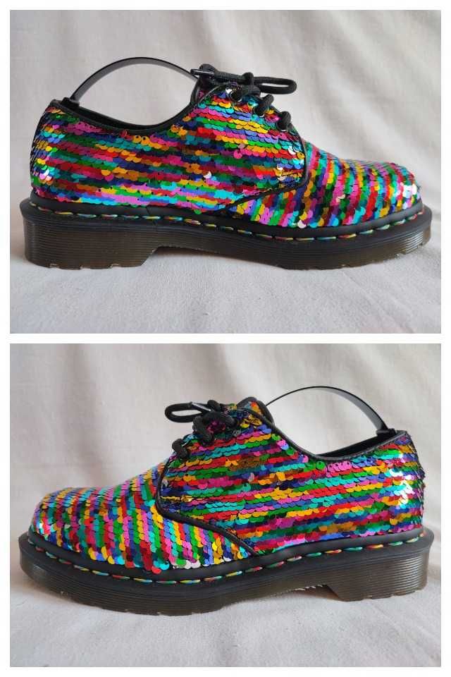 Туфли женские Dr Martens Rainbow Sequined Oxfords Размер 37 (23,5 см)