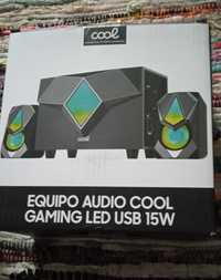 Colunas gaming USB led