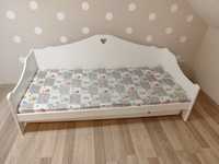 Łóżko dla dziewczynki 180 x 80 + materac białe skrzynia