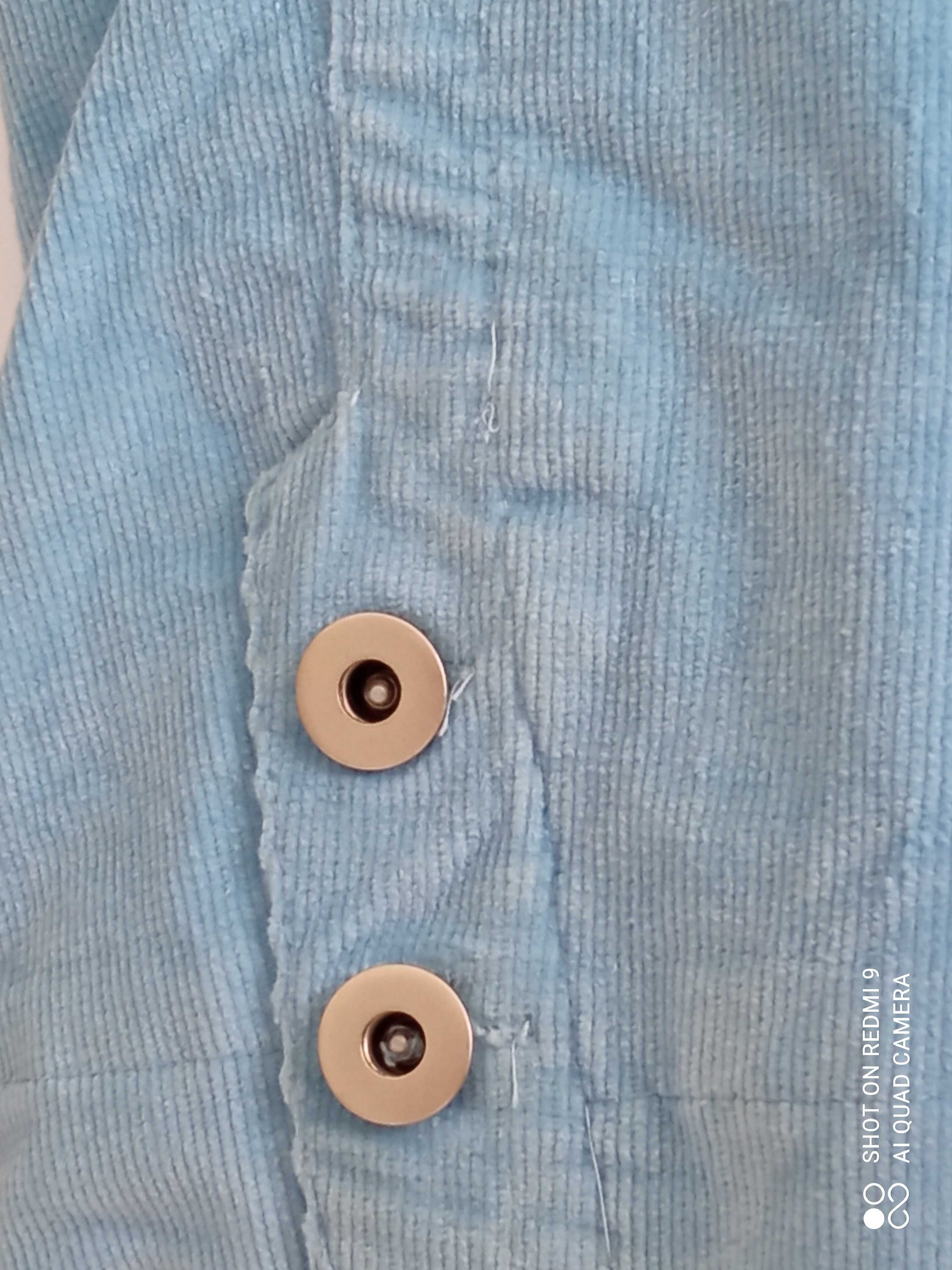 Casacos tipo blazer, em bombazine, azul-céu ou verde-água - L e XL