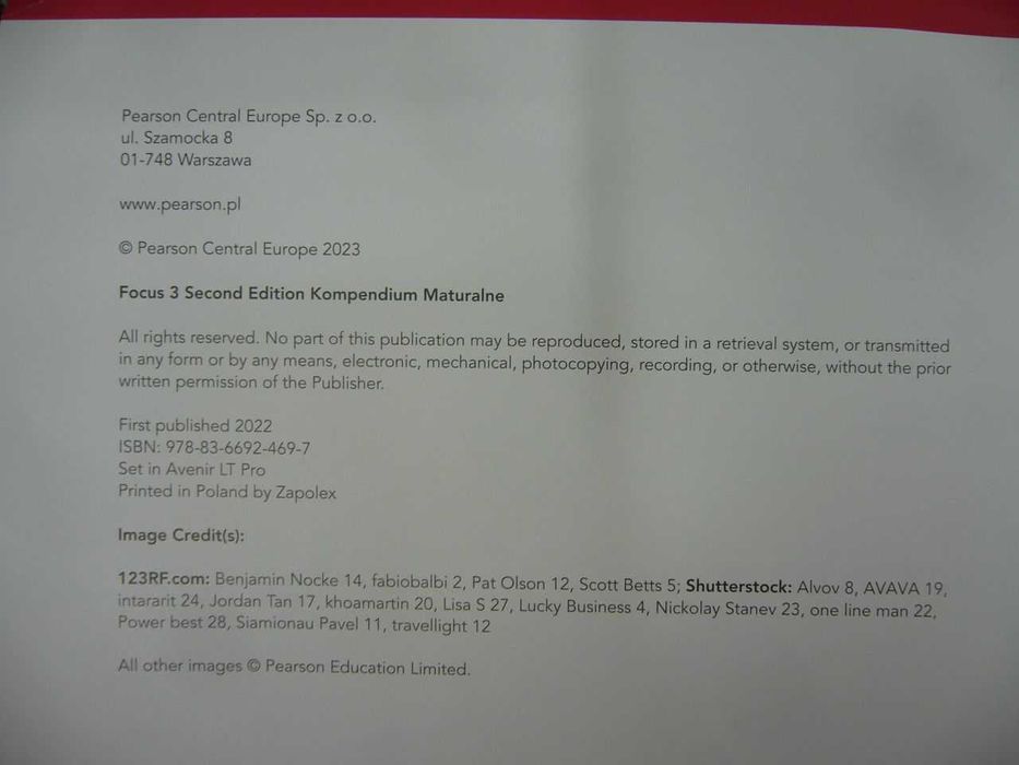 Focus 3 second edition, Kompendium maturalne