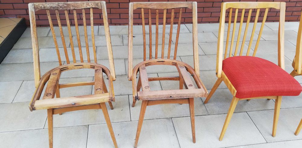 Krzesła atr deco prl czeskie nabytok tatra skandynawskie