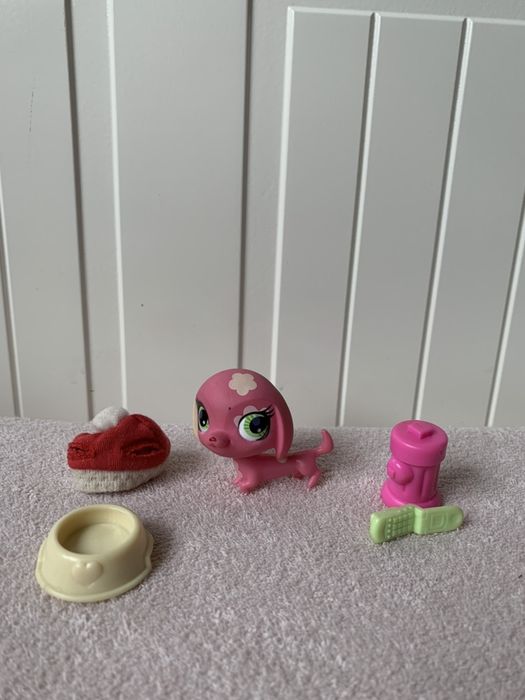 Littlest Pet Shop LPS pies piesek jamnik różowy
