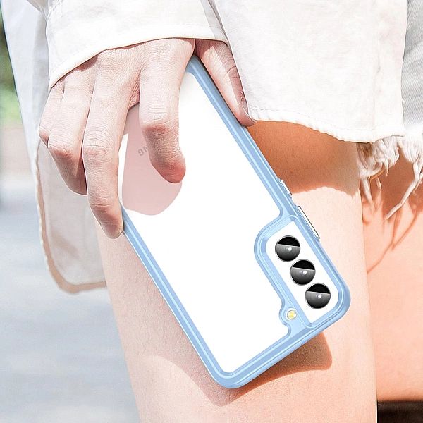 Etui Outer Braders z elastyczną ramką do Samsung Galaxy S23 niebieskie