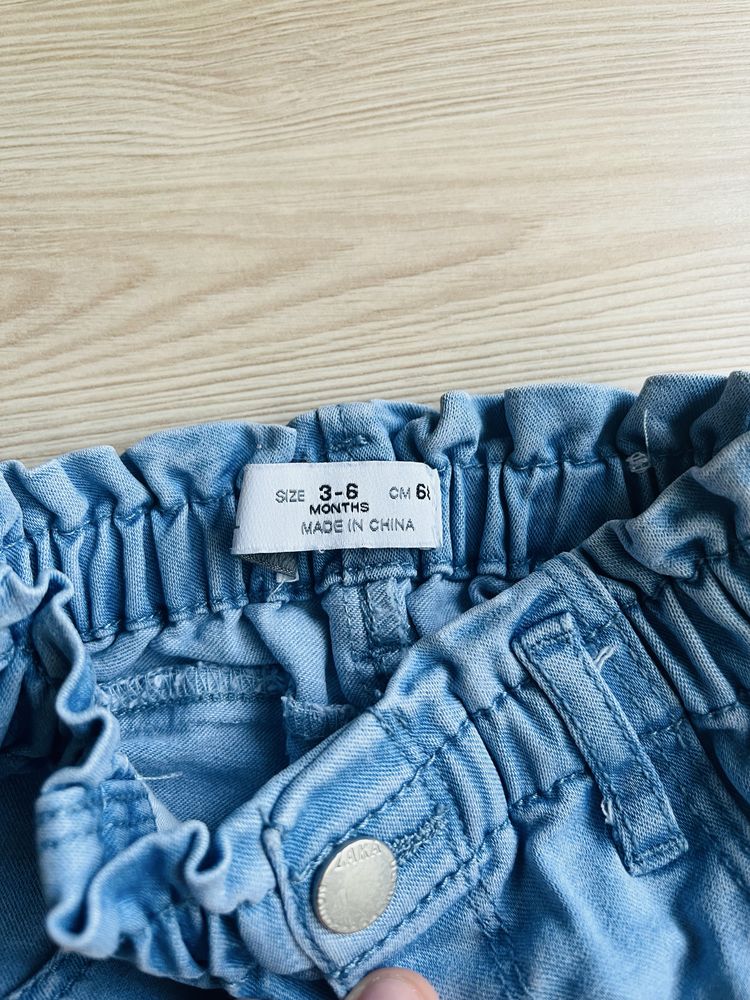 Джинсовая куртка Next, джинсы Zara 3-6 мес