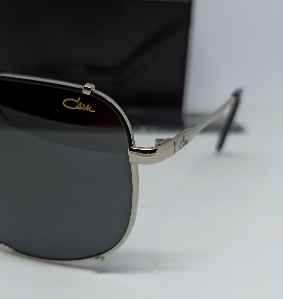 Cazal Mod 994 очки мужские черные однотонные в серебристом металле