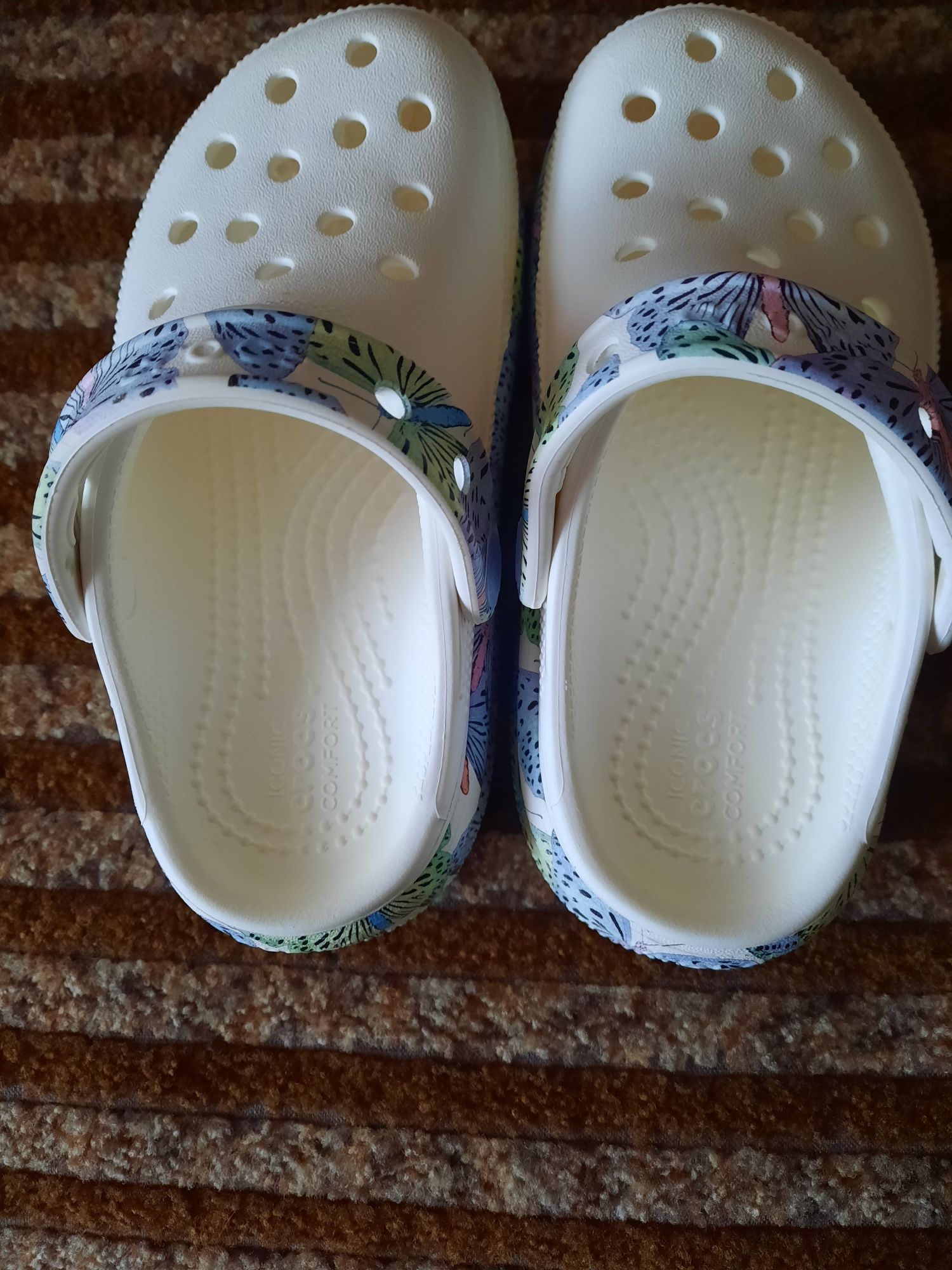 Дитячі сабо crocs Classic Cutie Butterfly Clog  White/Multi  C 12