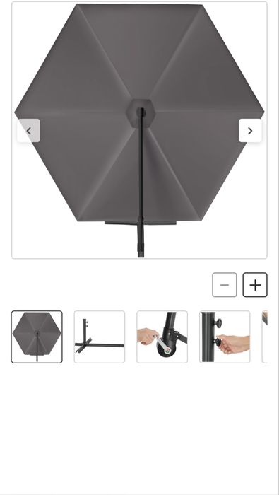 Chapéu de Sol Tectake 350cm Novo