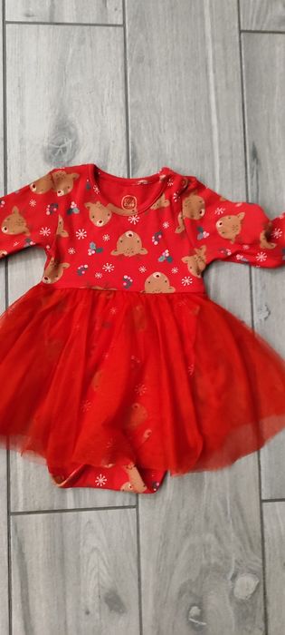 Body-sukienka na święta r.74